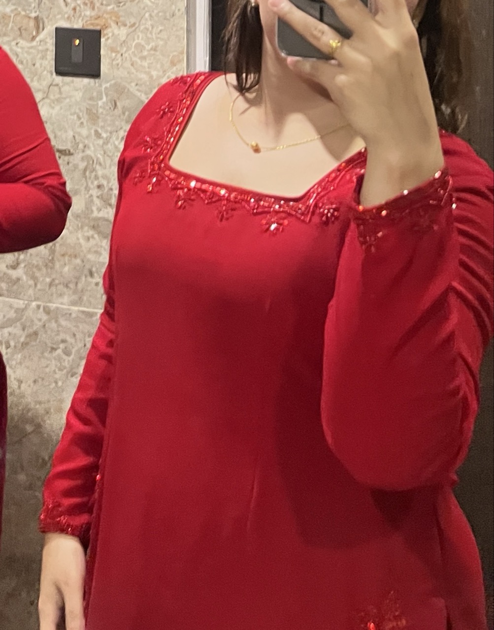 Red 90’s Kurti - Thumbnail 4