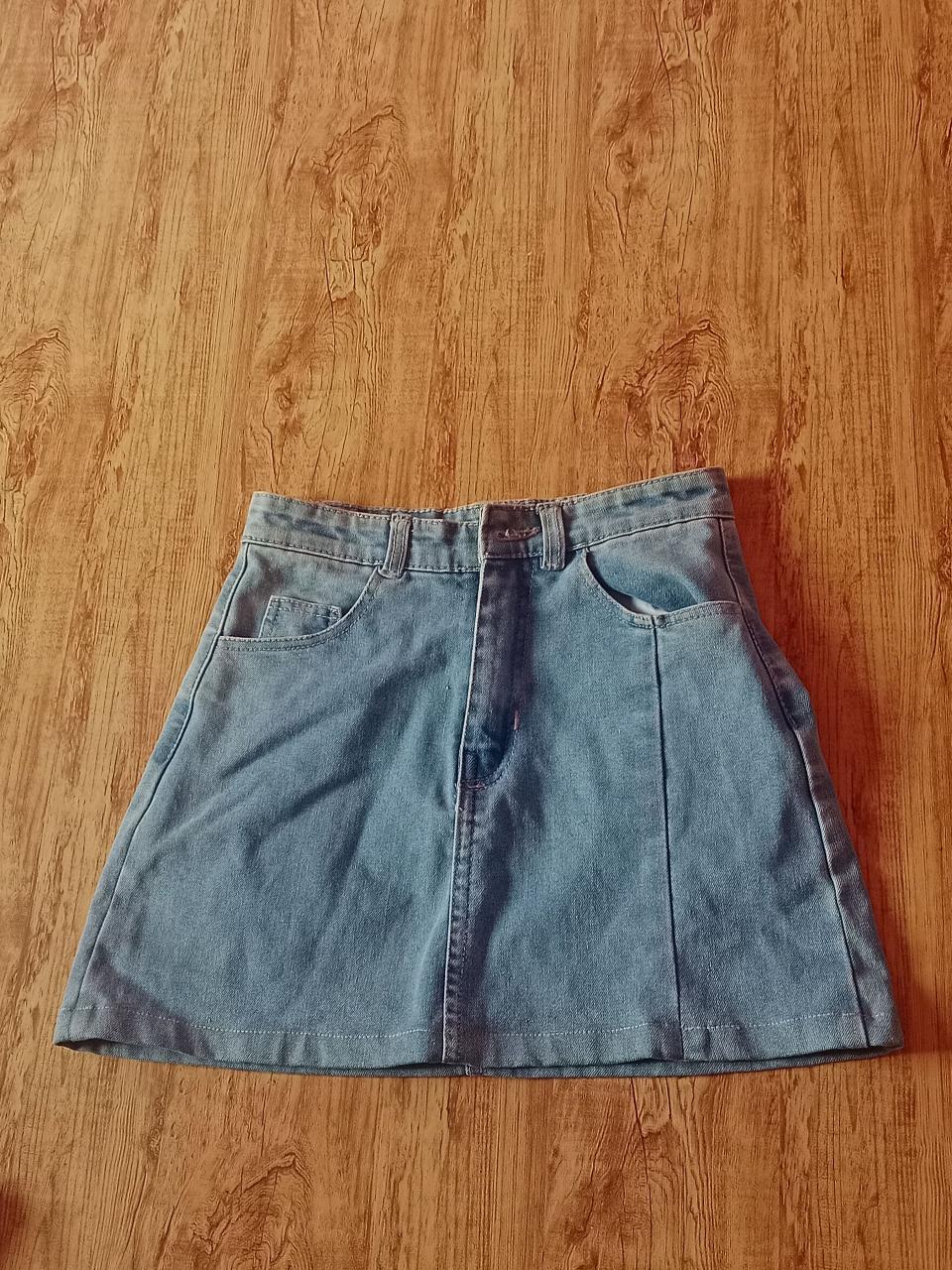 light denim skirt
