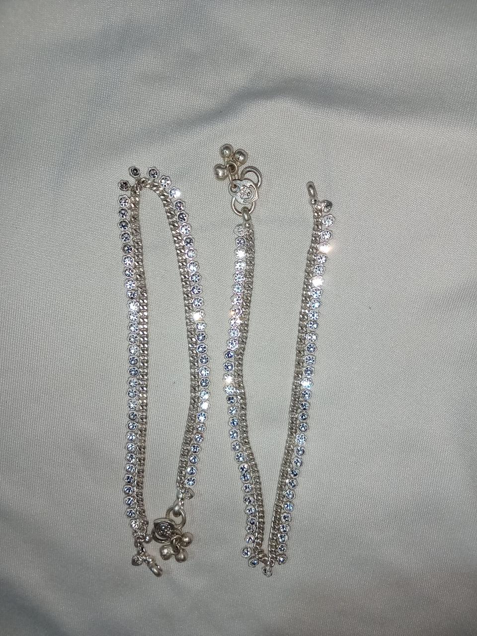 Sliver Colour Ad Ankles Chain