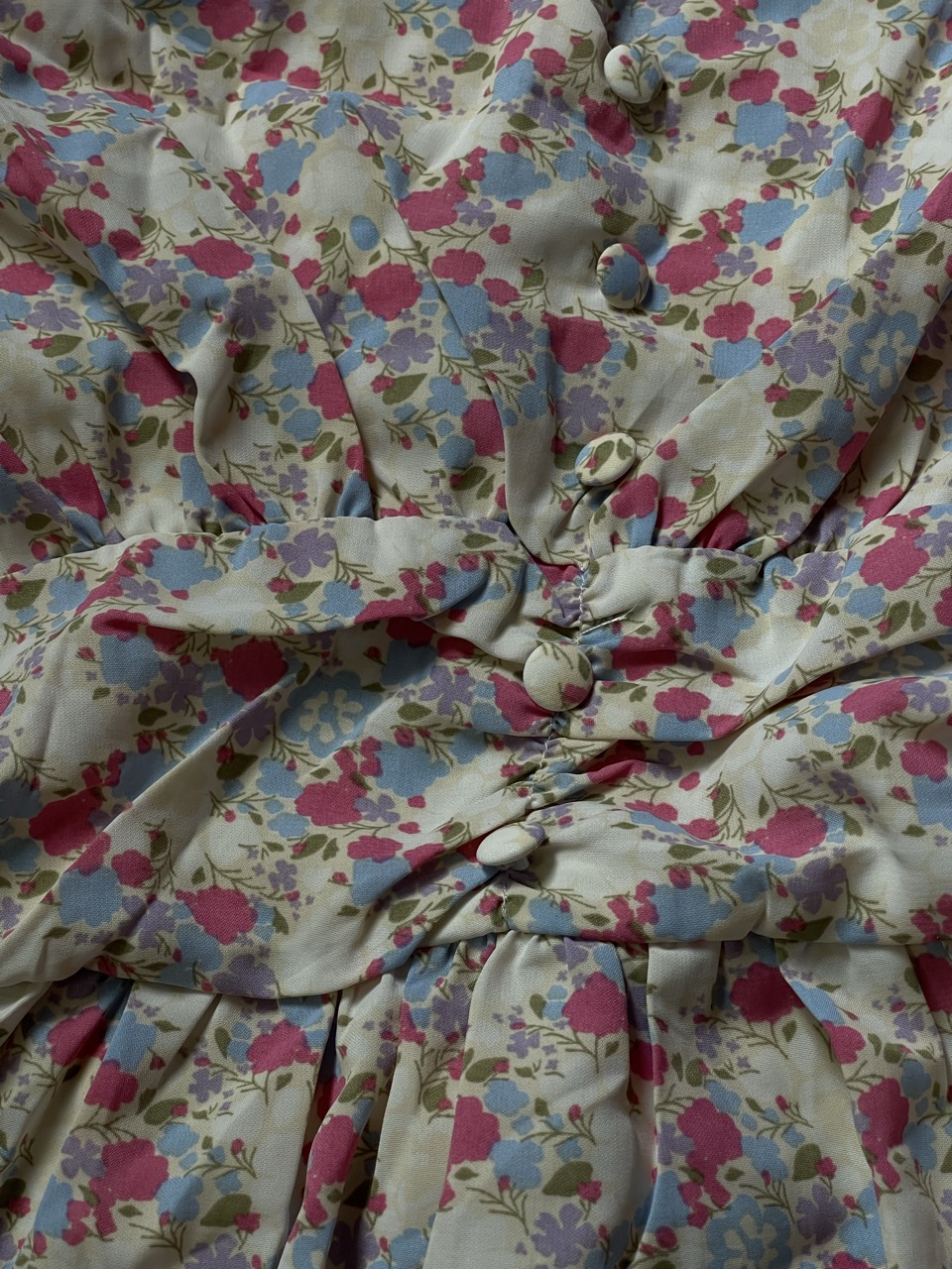 Floral Puff Sleeve Mini Dress - Thumbnail 3