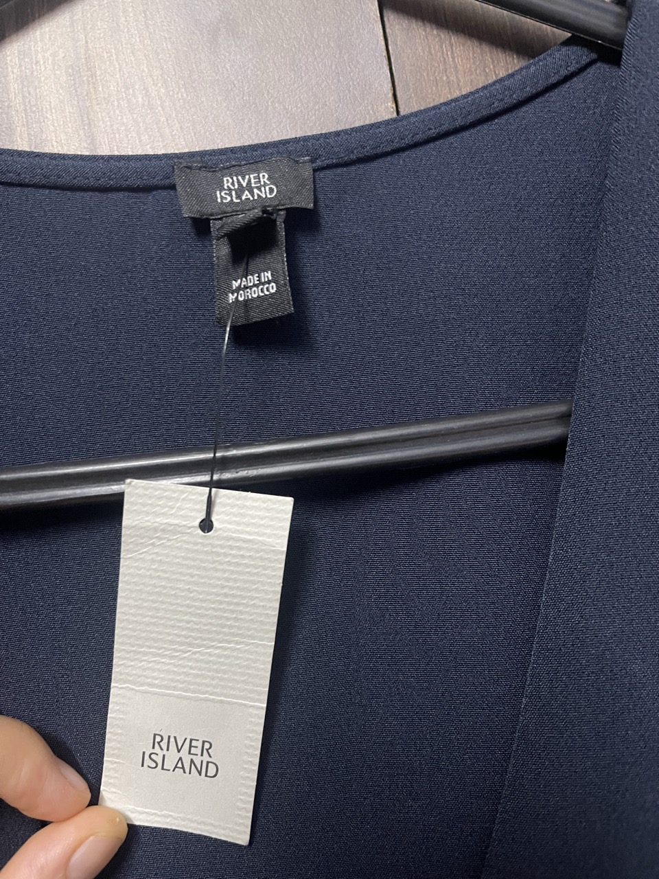 River Island Navy Button Detail minidress - Thumbnail 4