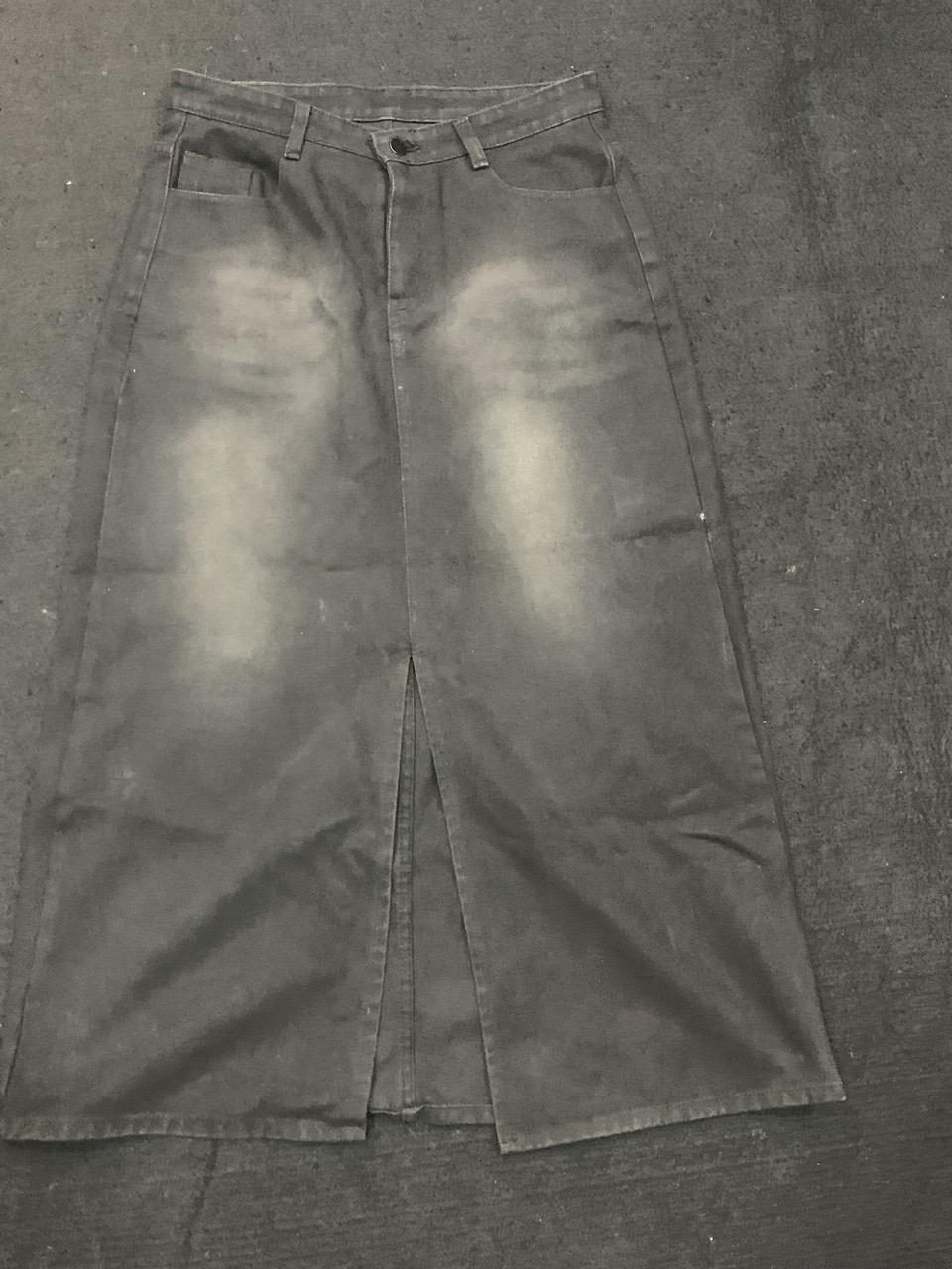 washed up denim skirt - Thumbnail 4