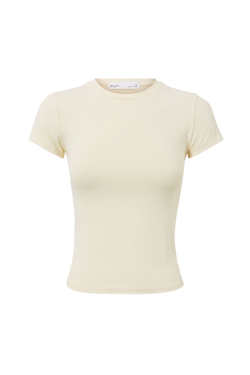 Butter Yellow Fitted Tee - Thumbnail 2