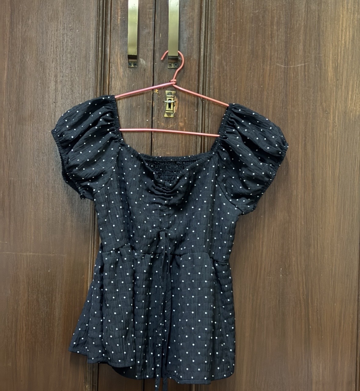 Black Polka Dot top - Thumbnail 3