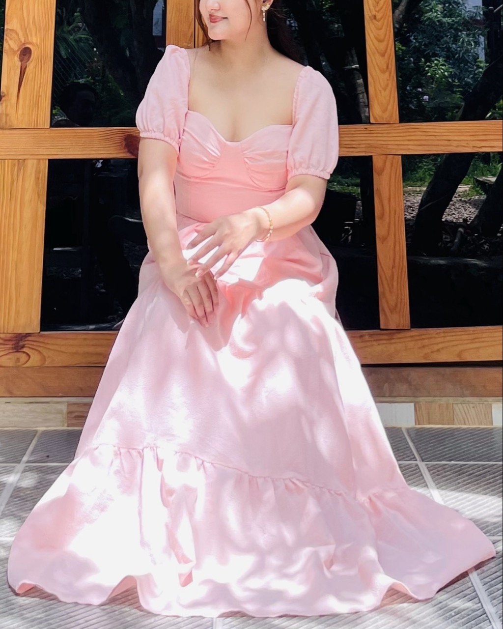 Blush Pink Lace-Up Dress 🌸 - Thumbnail 4
