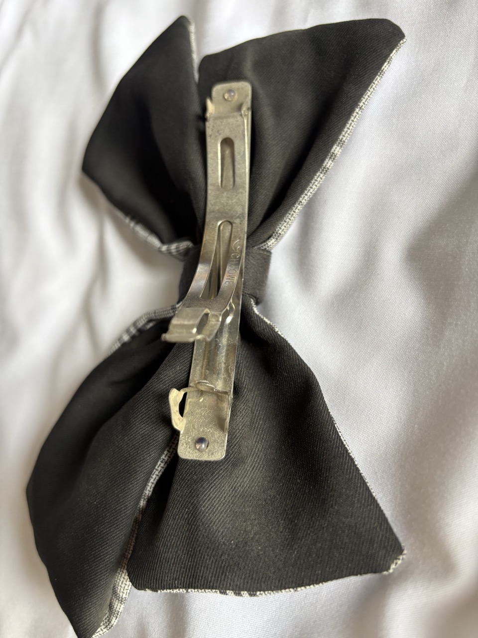 check pattern bow clip - Thumbnail 4