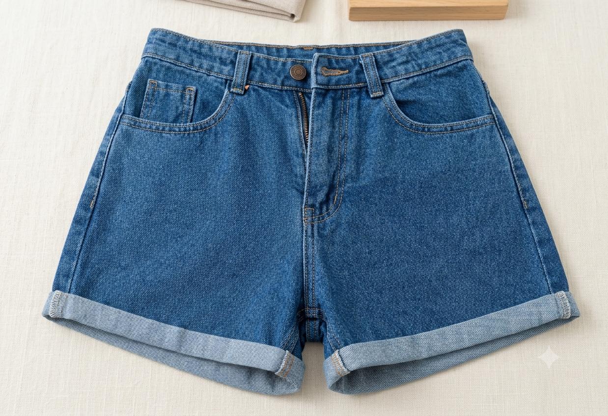 Denim Half Pant - Thumbnail 2