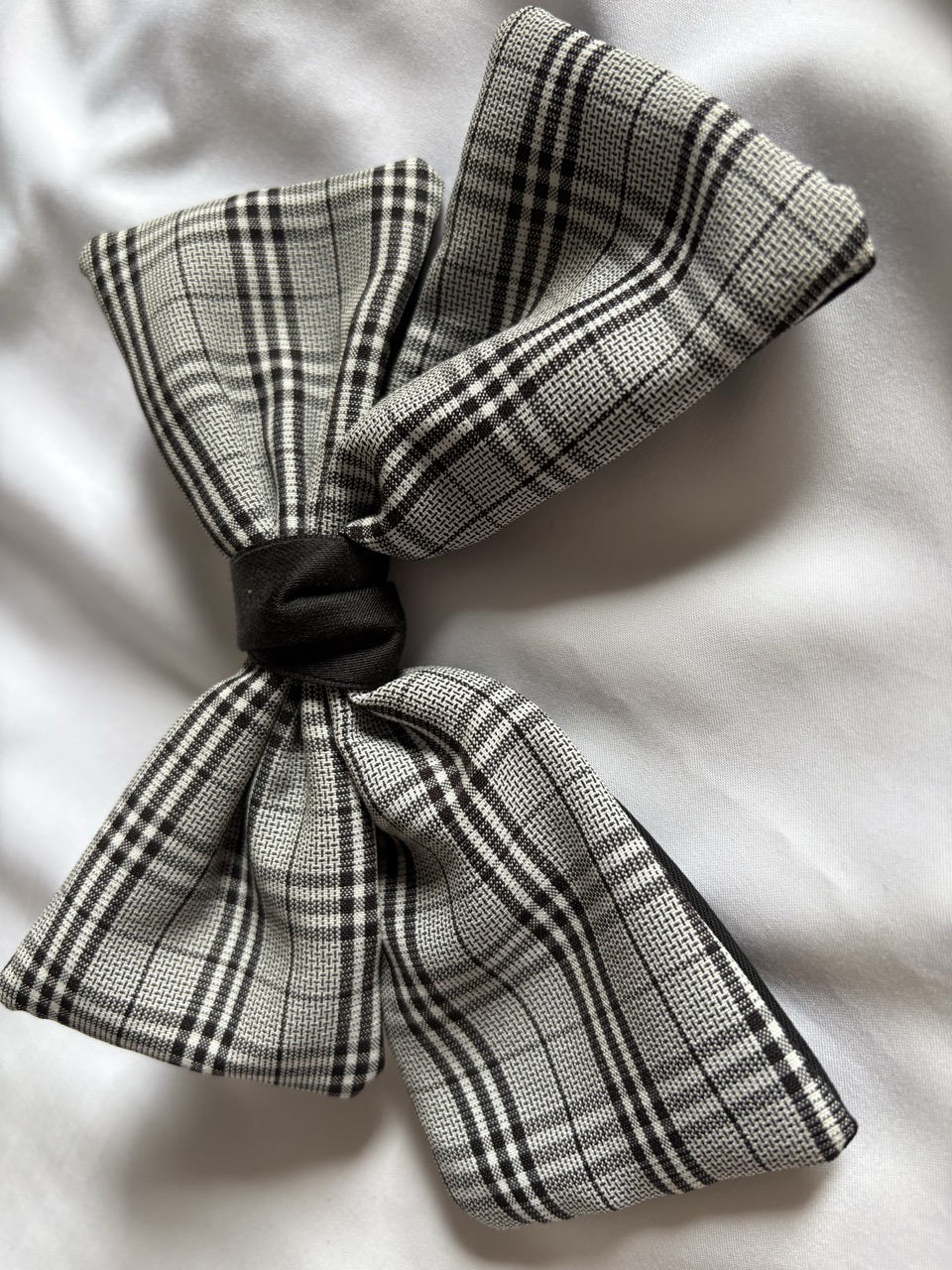 check pattern bow clip - Thumbnail 3
