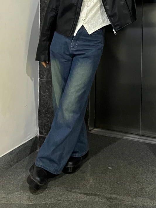 Washed Denim Pants - Thumbnail 4