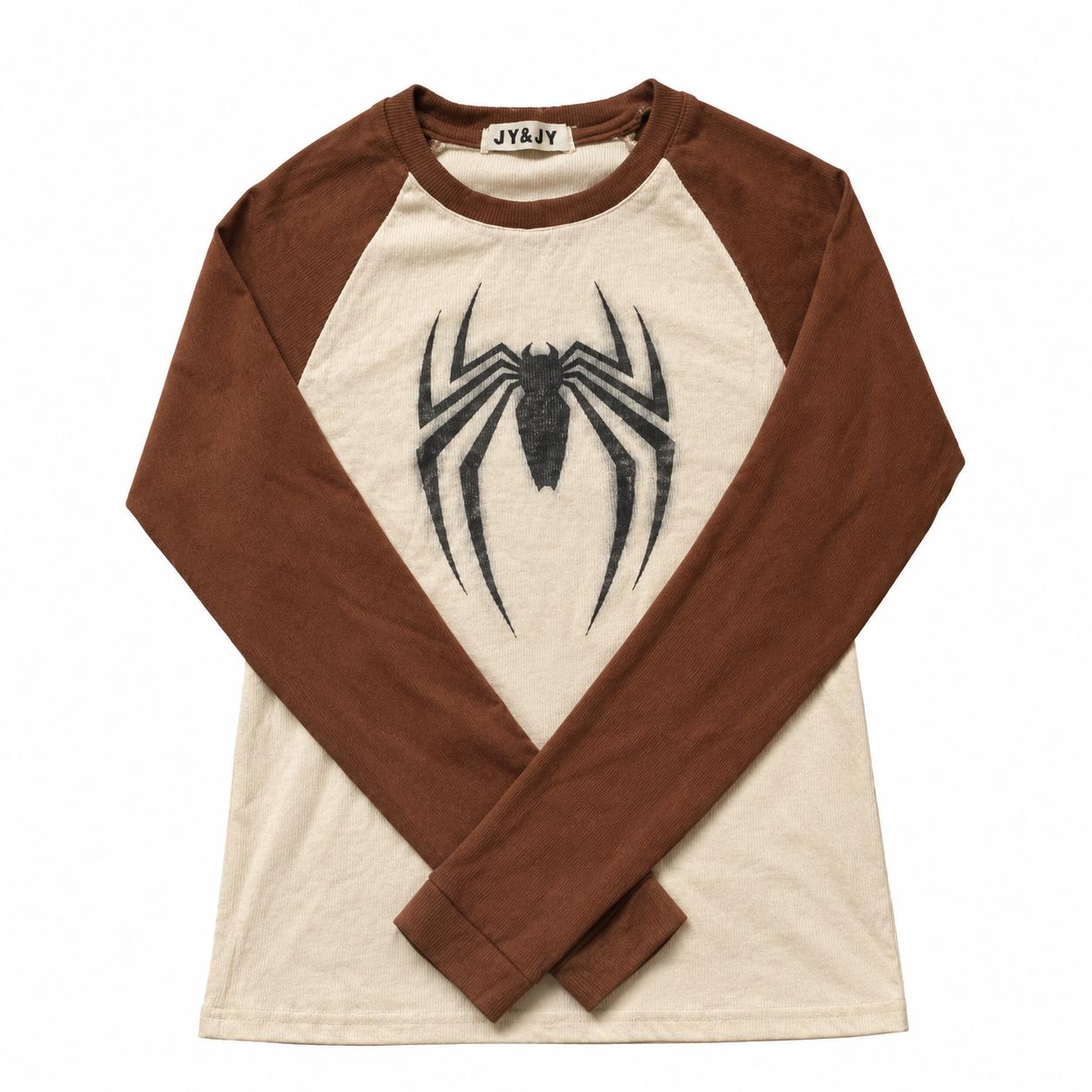 Brown & Cream Raglan Long-Sleeve Tee