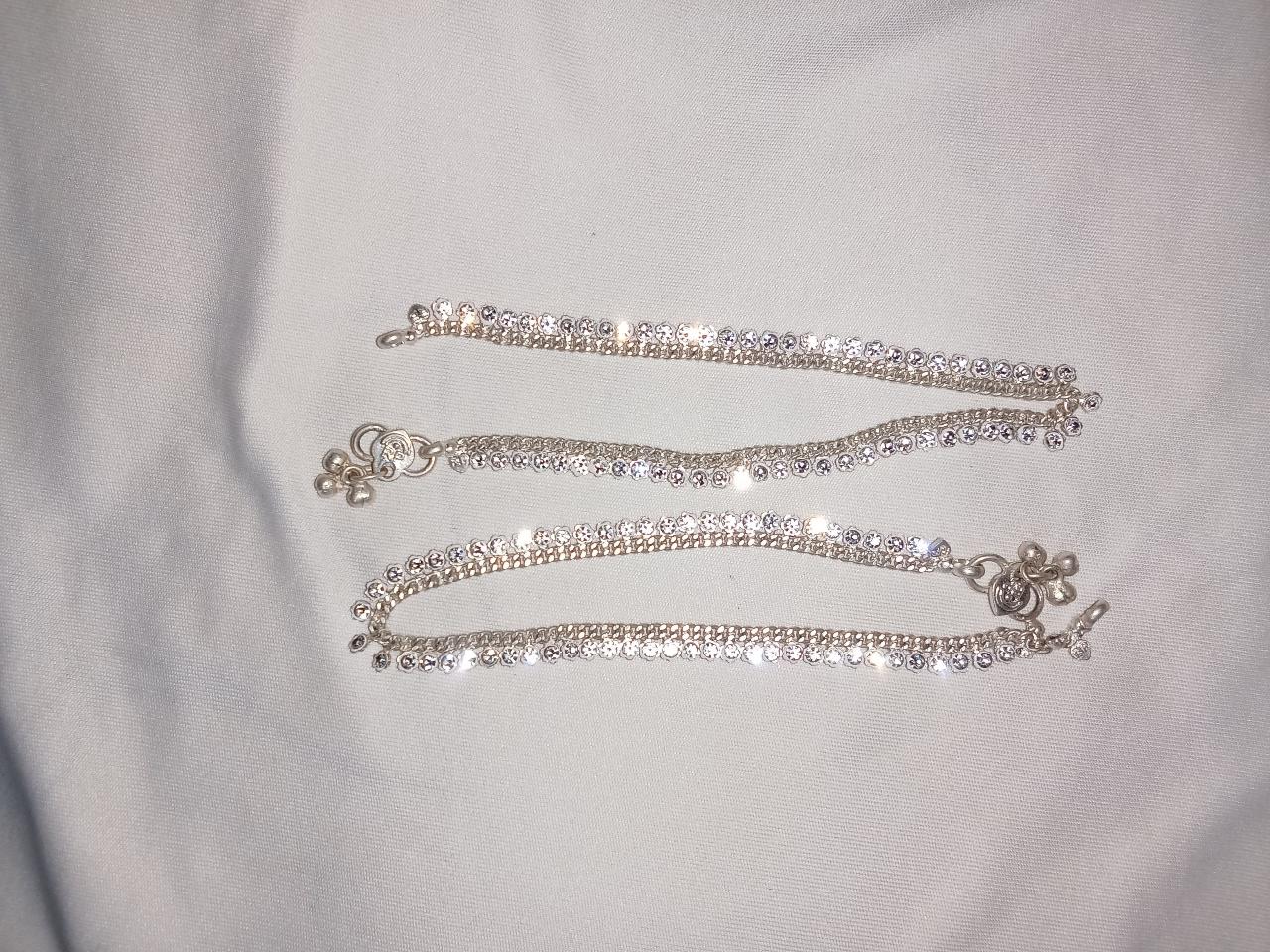 Sliver Colour Ad Ankles Chain - Thumbnail 3