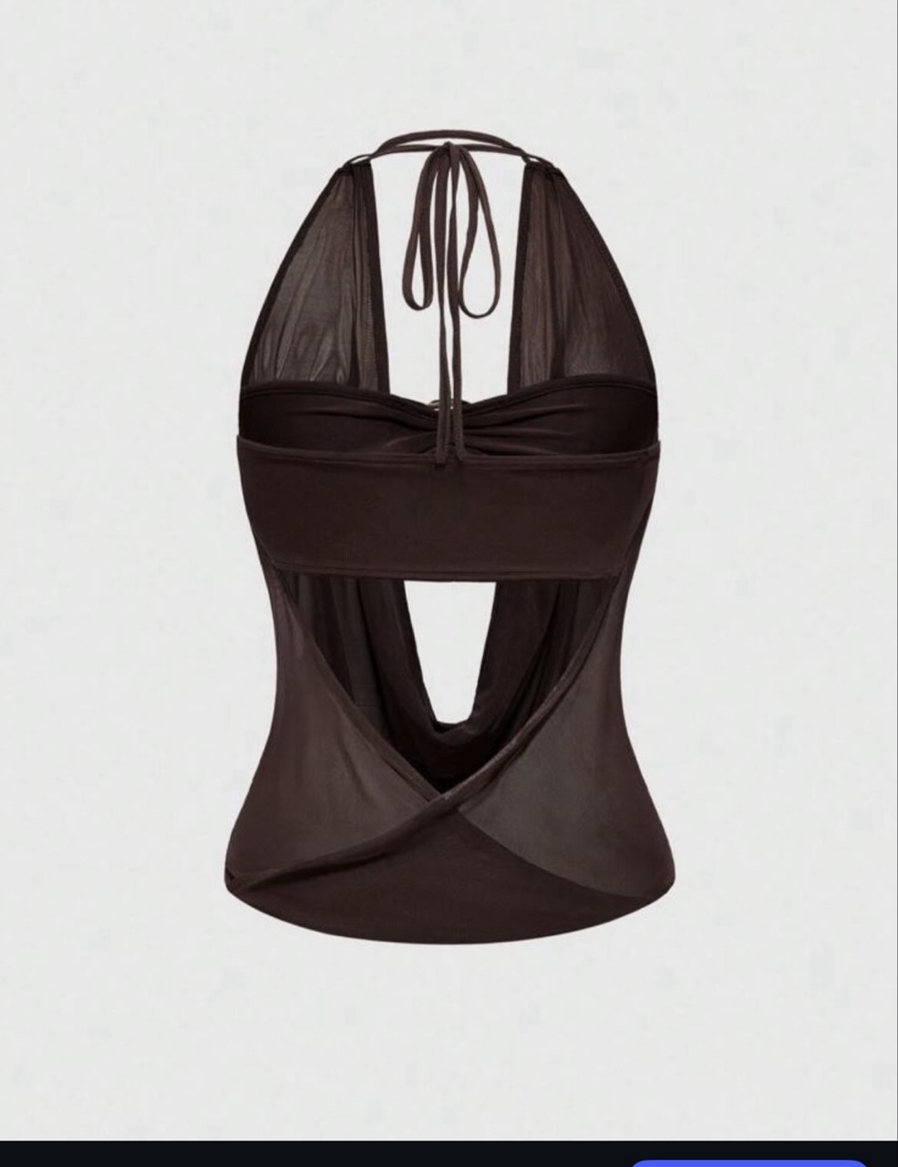 Y2K Deep V Vintage Loose Neck Camisole - Thumbnail 3