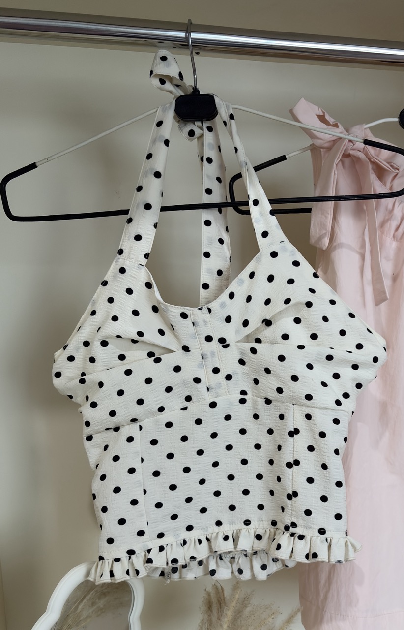 Polka dot Halter neck top - Thumbnail 2