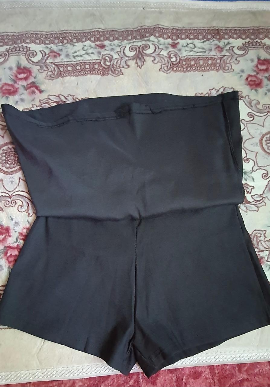 Black Skirt With Attached Shorts - Thumbnail 3