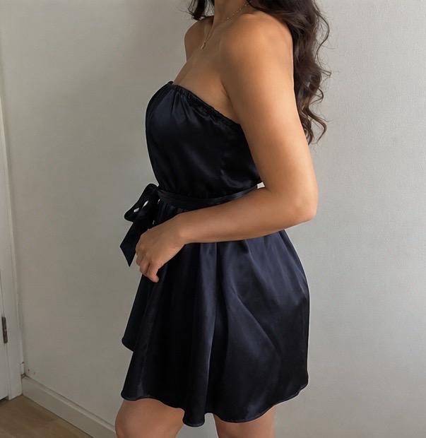 Black One Piece Dress - Thumbnail 4