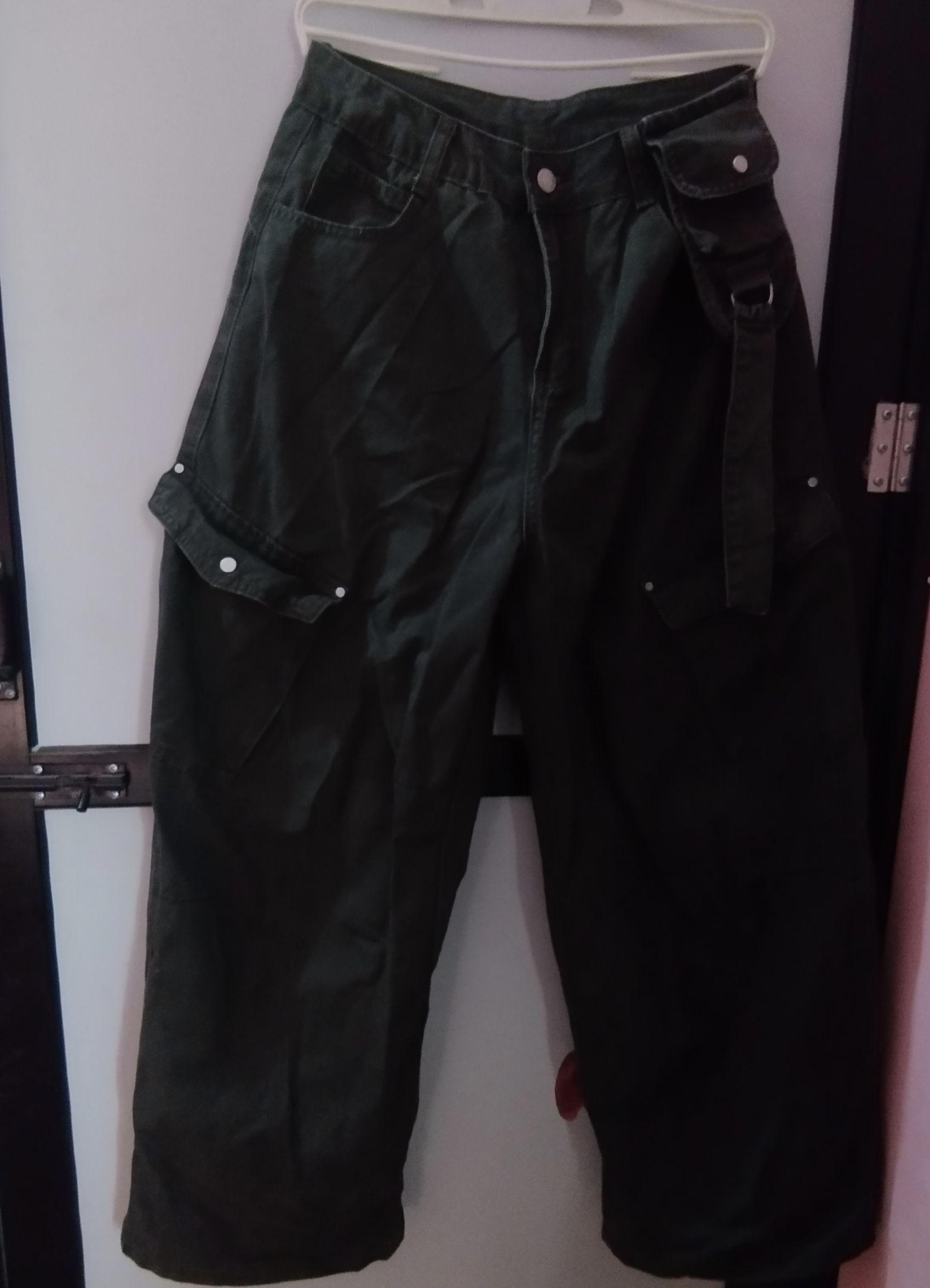 Dark Olive Cargo Pants - Thumbnail 2