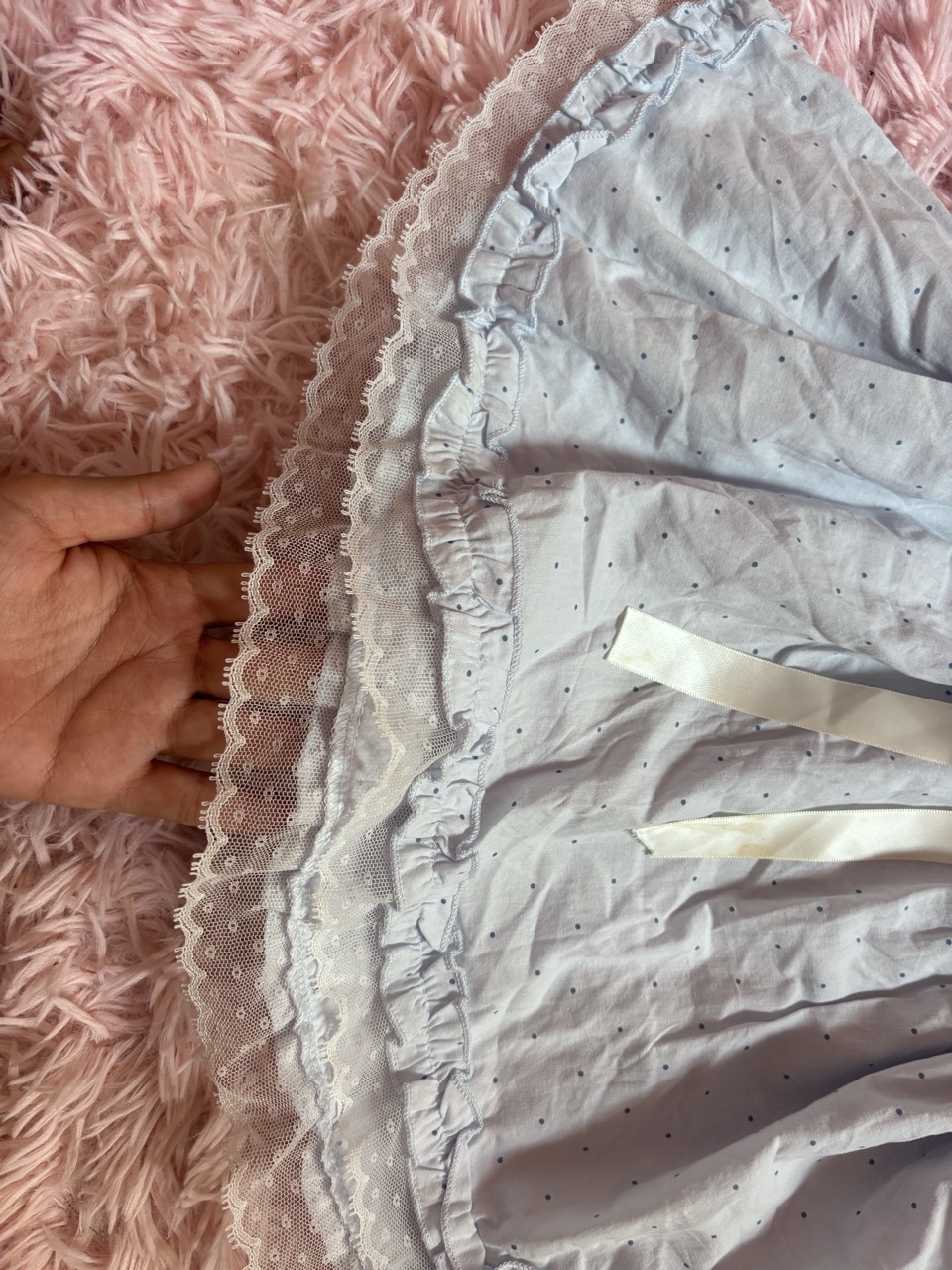 soft blue milkmaid babydoll top✨🌸 - Thumbnail 4