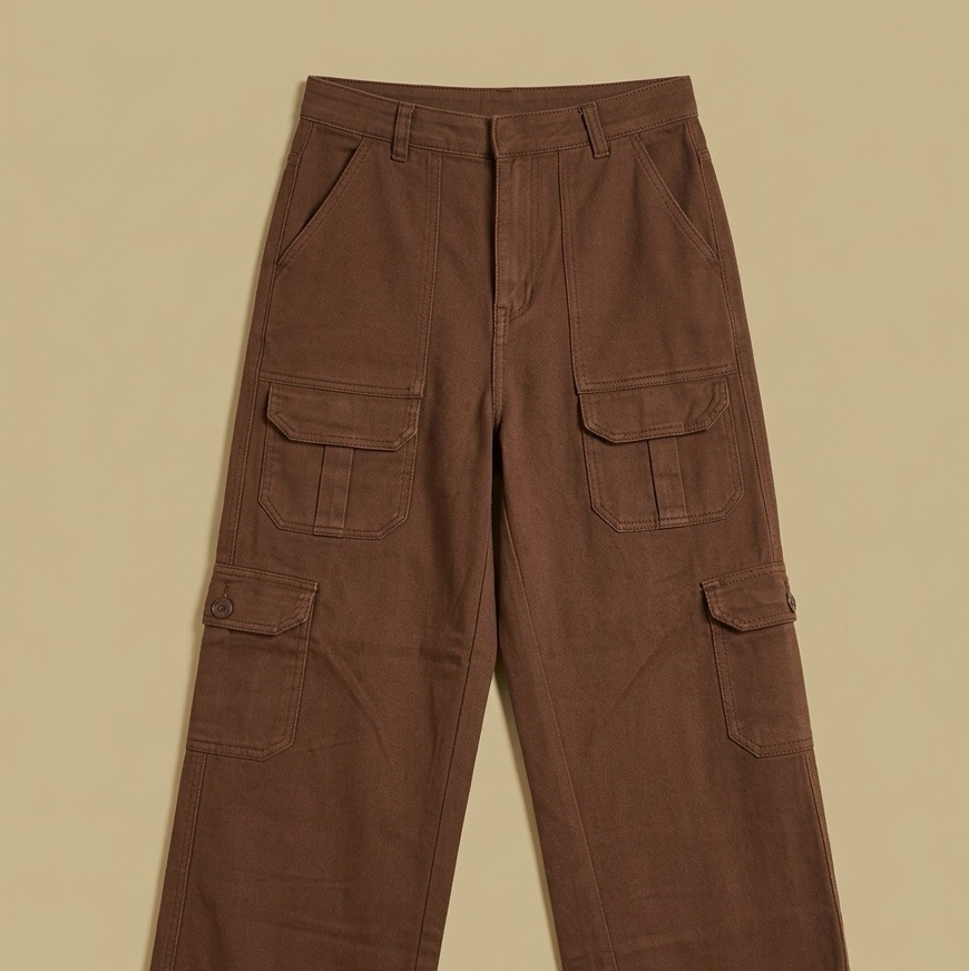 Brown Cotton Pant