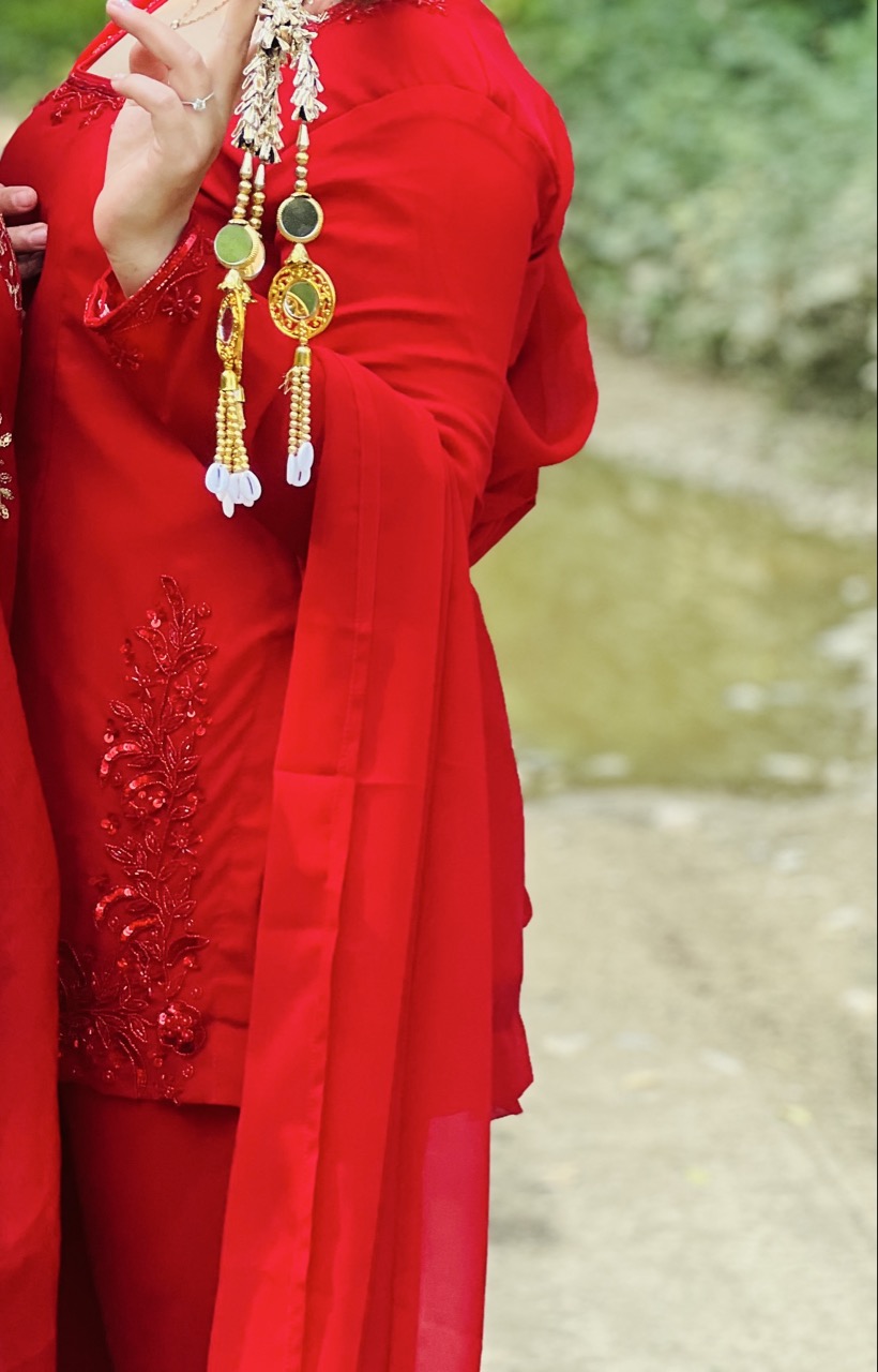 Red 90’s Kurti - Thumbnail 3
