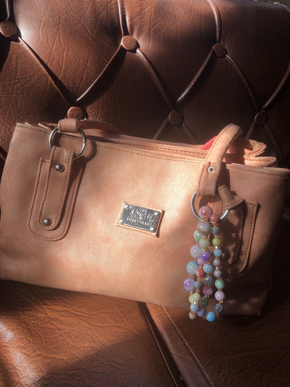 vintage leather shoulder bag - Thumbnail 2
