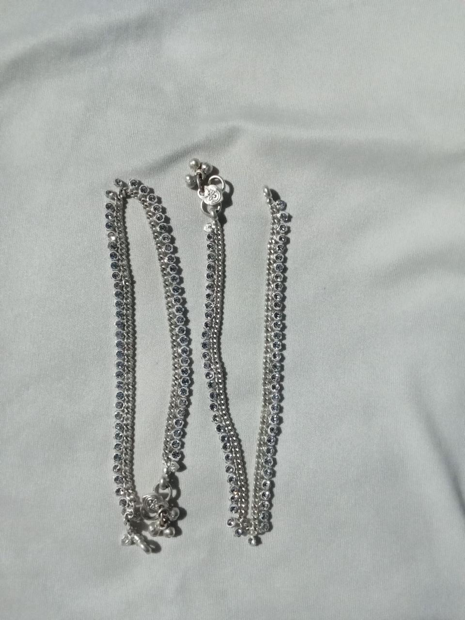 Sliver Colour Ad Ankles Chain - Thumbnail 2