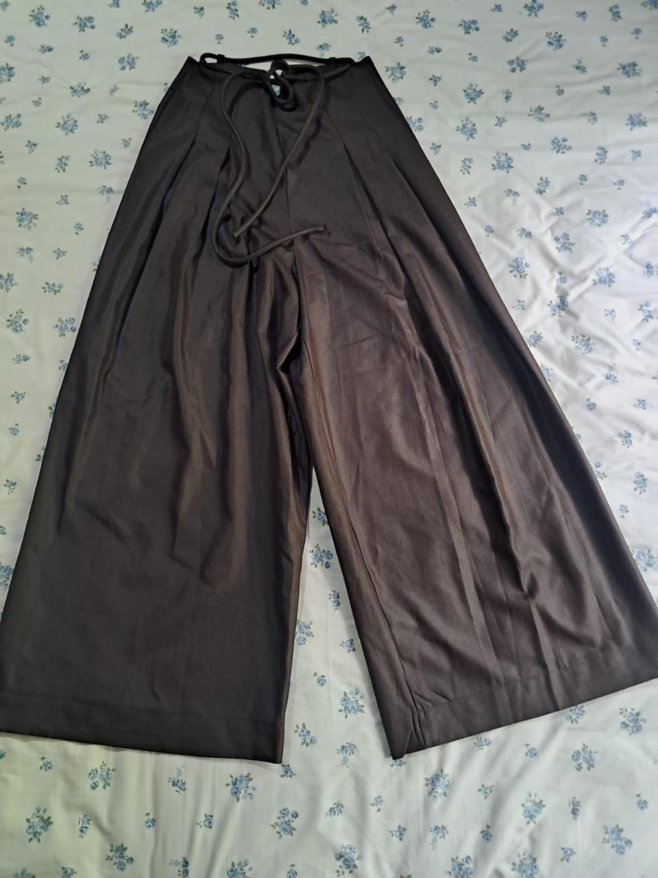 Women's High Waist Wide Leg Loose Casual Long Pants - Thumbnail 3
