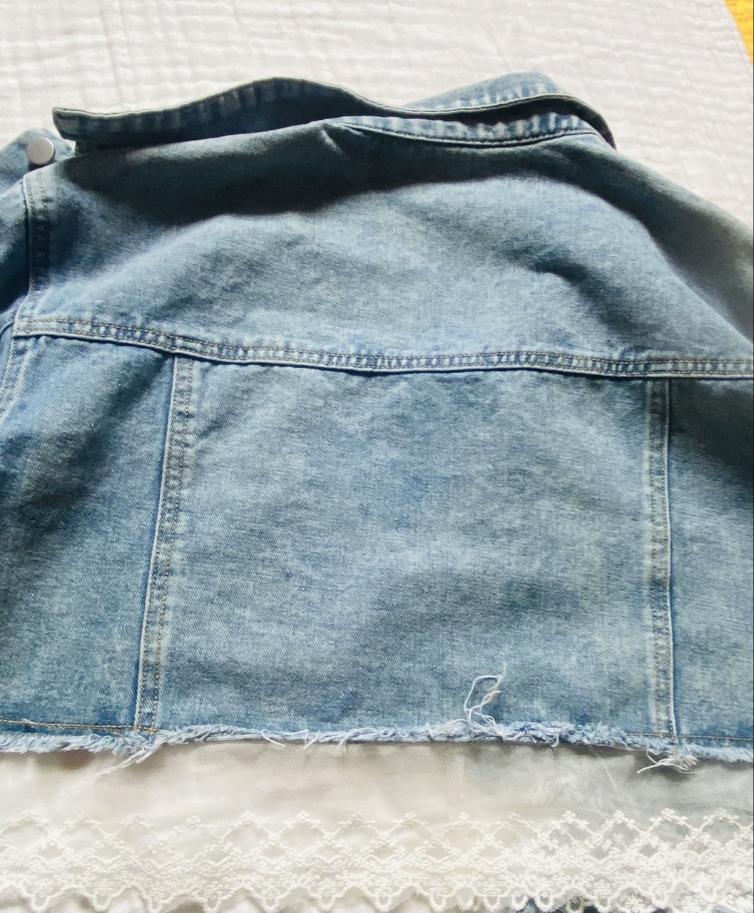 Denim Lace Jacket - Thumbnail 3