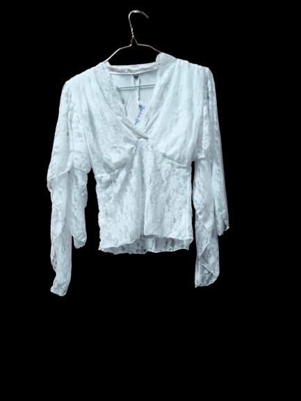 White Lace Long  Sleeve                                                         Blue T-shirt - Thumbnail 2