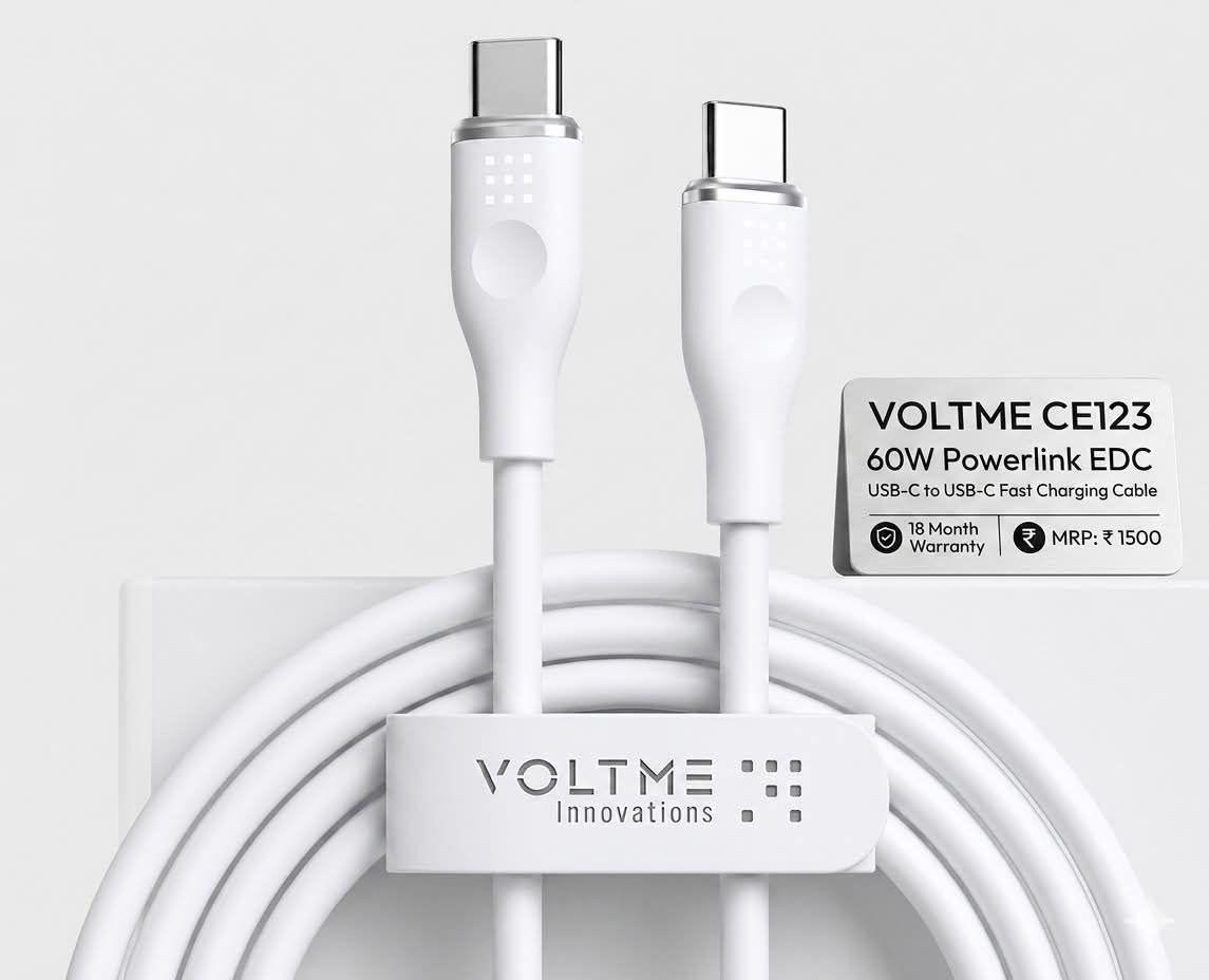100% Original VOLTME 60W Powerlink EDC USB-C to USB-C Fast Charging Cable (18 Month Warrnaty) - Thumbnail 4