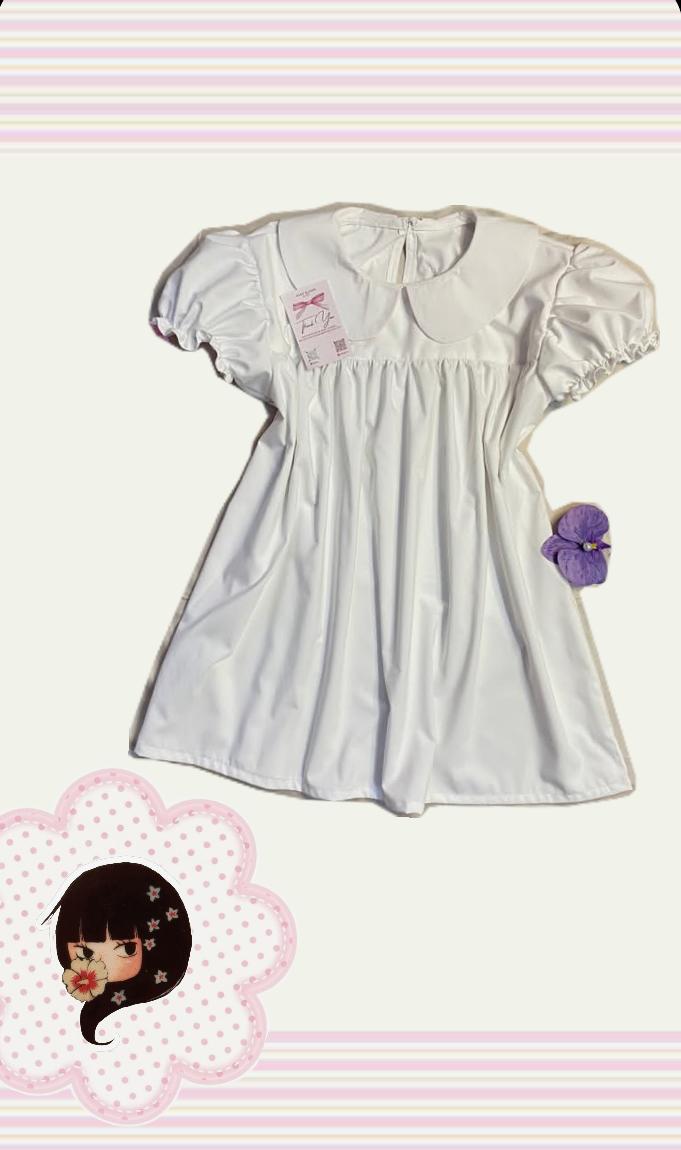 White Babydoll Top - Thumbnail 3