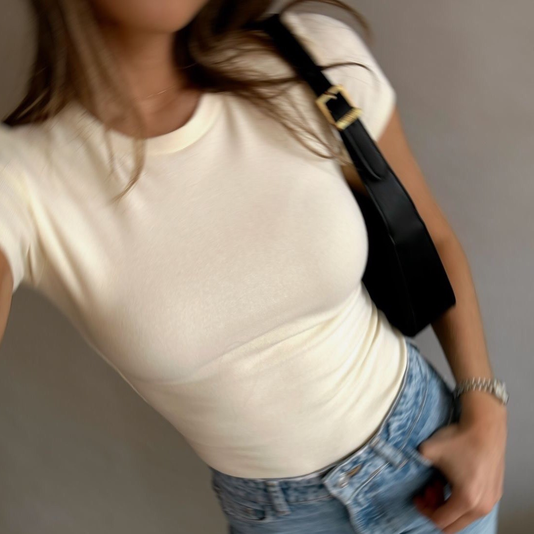 Butter Yellow Fitted Tee