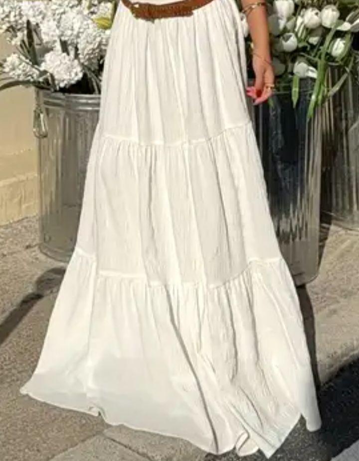 Long White Fairy Skirt - Thumbnail 4