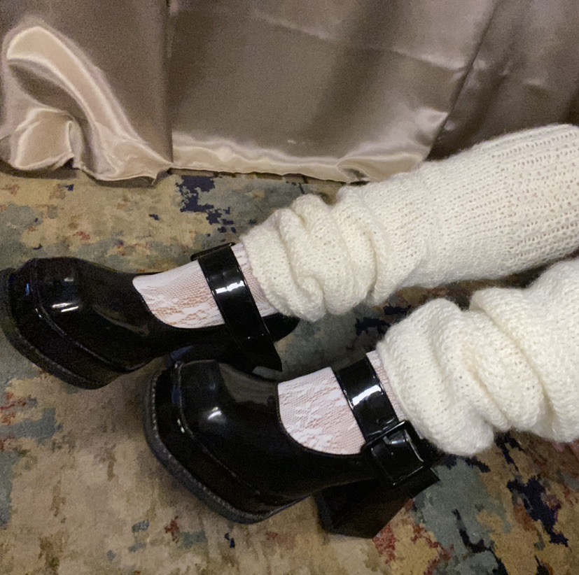 Mary jane block heel shoes