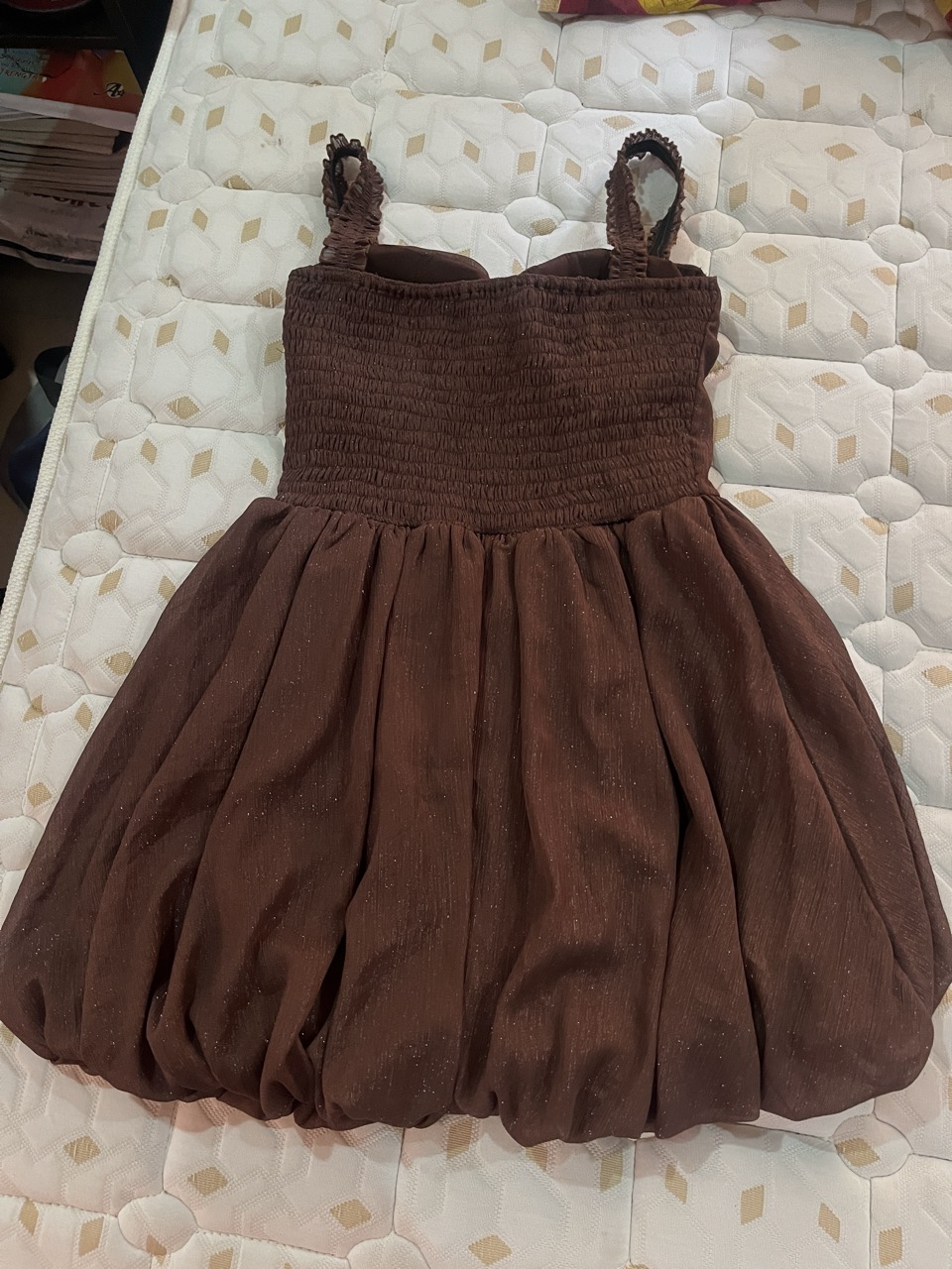 Brown Bubble Dress - Thumbnail 2
