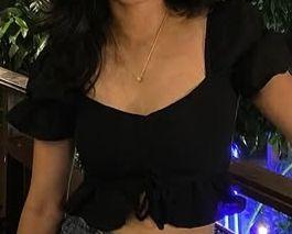 Black Crop Top - Thumbnail 2
