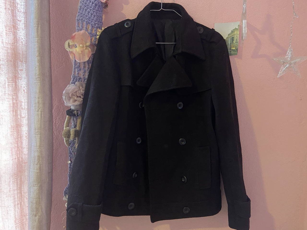 vintage woolen trench coat - Thumbnail 2