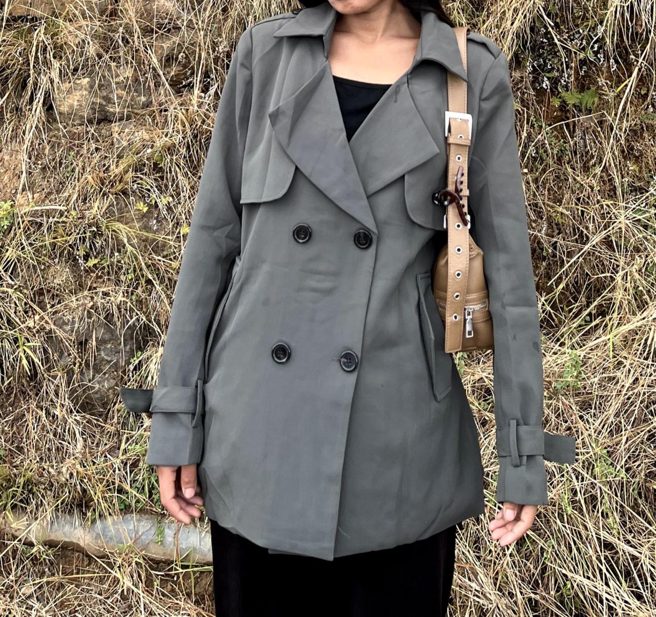 Half Trench Coat - Thumbnail 3
