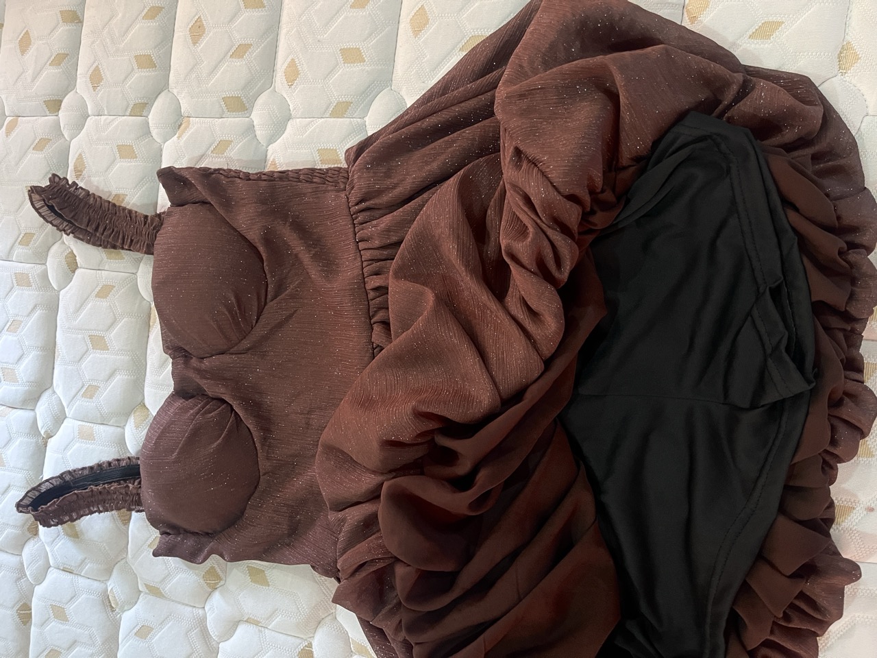 Brown Bubble Dress - Thumbnail 4