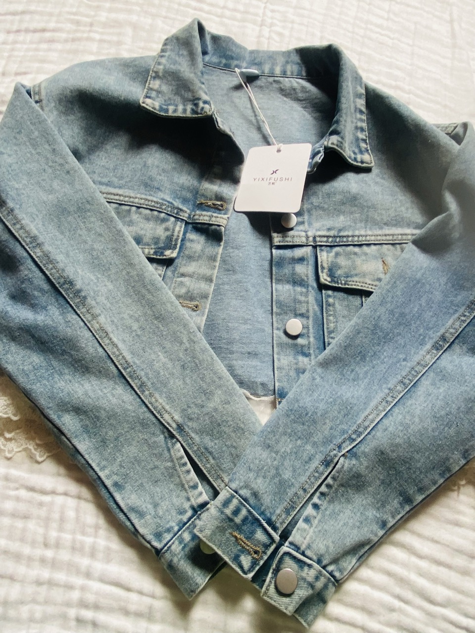 Denim Lace Jacket - Thumbnail 2