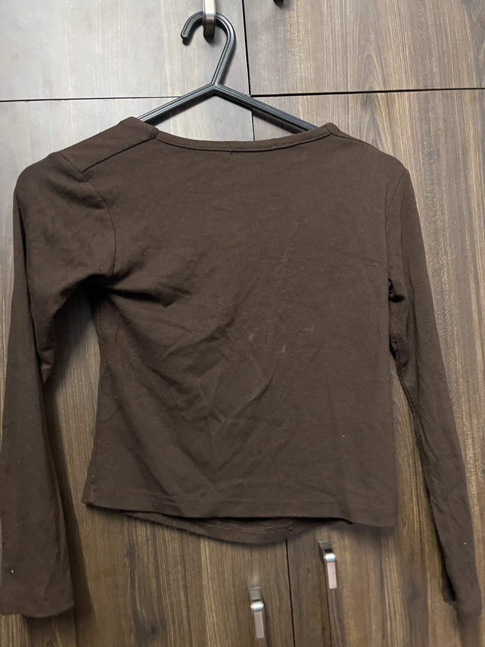 Brown Crop Top - Thumbnail 3