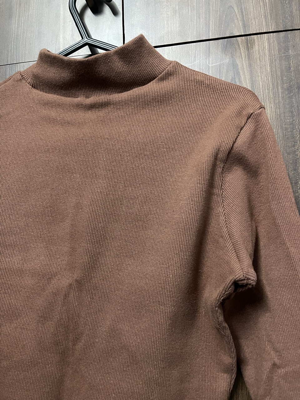 Crop Brown Top - Thumbnail 4