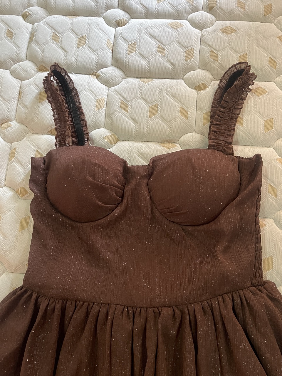 Brown Bubble Dress - Thumbnail 3