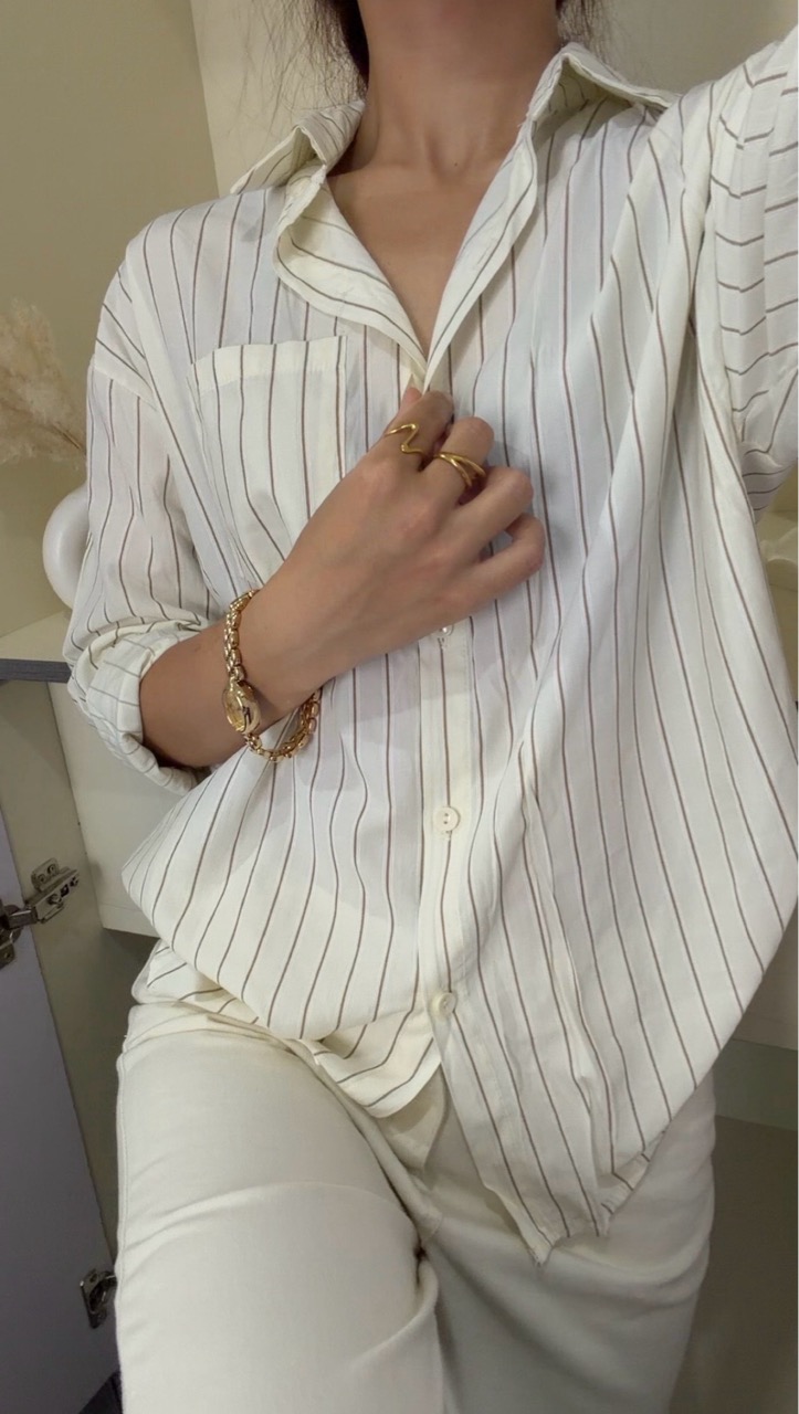 Oldmoney Style Striped Shirt - Thumbnail 3