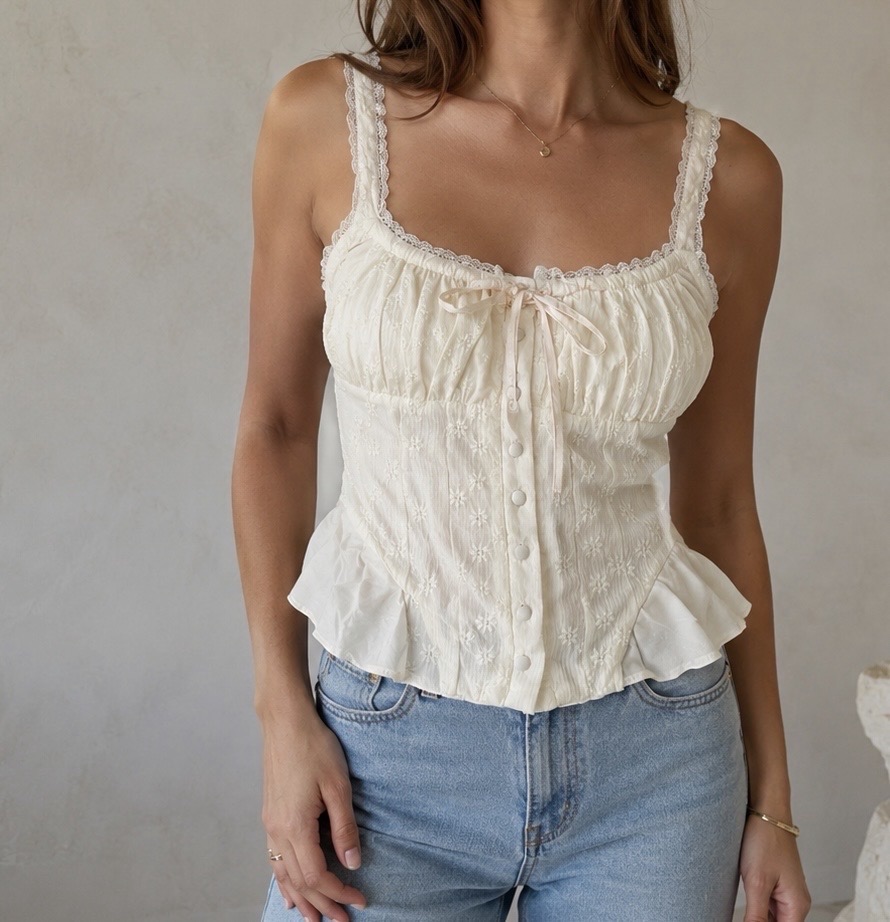 Frill Ruched bust top - Thumbnail 4