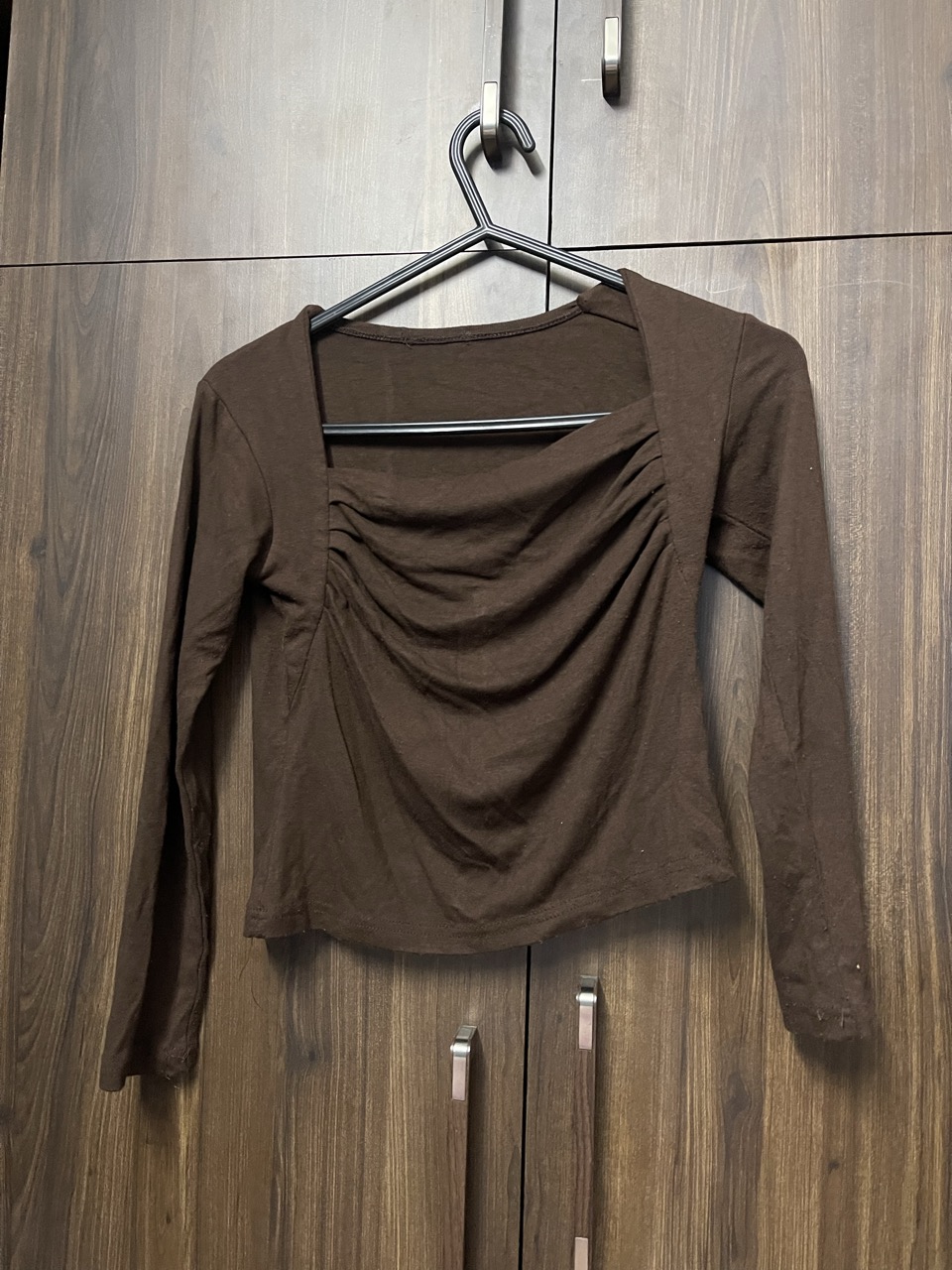 Brown Crop Top - Thumbnail 2